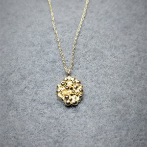 geelgouden anker collier met bubble hanger