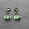 Groene amethist in zilver en goud