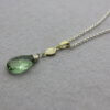 Groene amethist in zilver en goud - Afbeelding 4