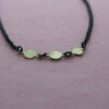 Collier in zwart zilver en goud