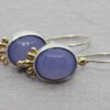 Oorhangers chaledoon in zilver en oud