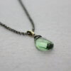 Groene amethist in zilver en goud - Afbeelding 3