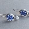 Delfts Blauwe hanger in zilver aan gefacetteerd balletjescollier - Afbeelding 3