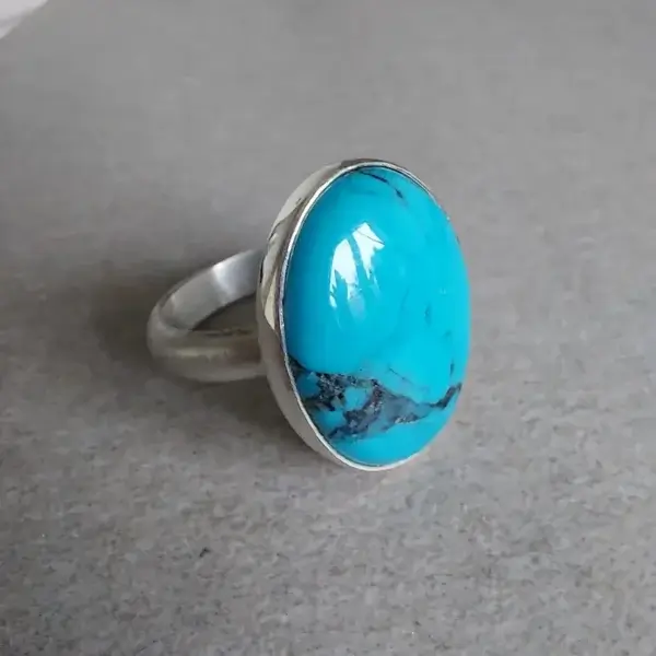 Zilveren ring met turkoois - Afbeelding 3