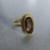 Ring van eigen goud met rookkwarts van de klant
