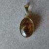 Geelgouden hanger 14k met rutielkwarts - Afbeelding 3