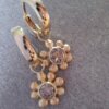 Gouden creoolhangers met paarsbruine fancy diamant - Afbeelding 3