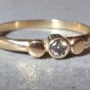 Elegante gouden ring met diamant - Afbeelding 3