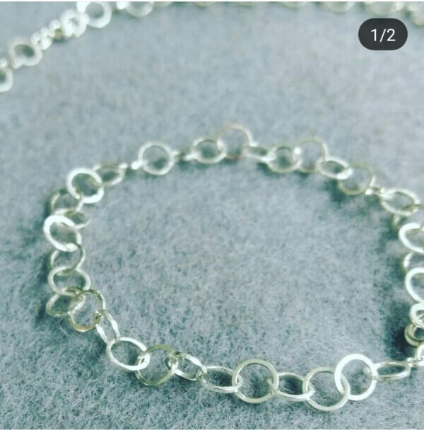 zilveren armband met ronde schakel