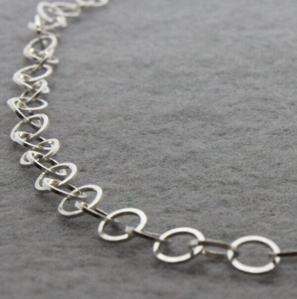 zilveren collier met ronde scchakels